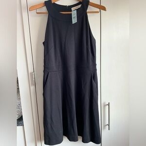 NWT Ann Taylor Loft Black Sheath Dress, 4P, MSRP $75